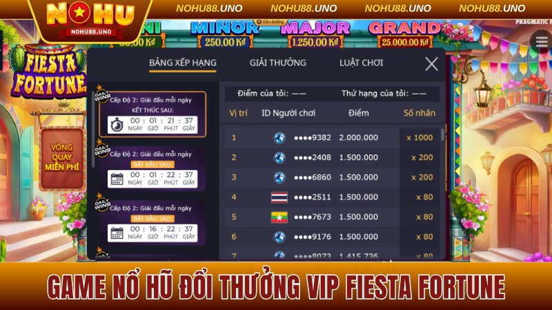 Game nổ hũ đổi thưởng VIP Fiesta Fortune