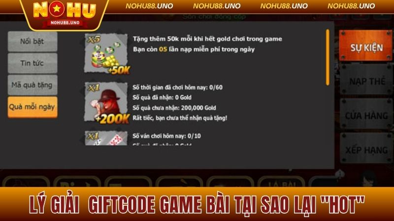 Lý giải  Giftcode game bài tại sao lại "hot"